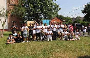 Celebrating 11th International Day of Yoga at Ambedkar School, Miskolc